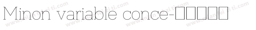 Minon variable conce字体转换